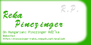 reka pinczinger business card